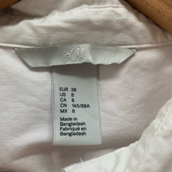 White H&M Fitted Button Down - Picture 3 of 5